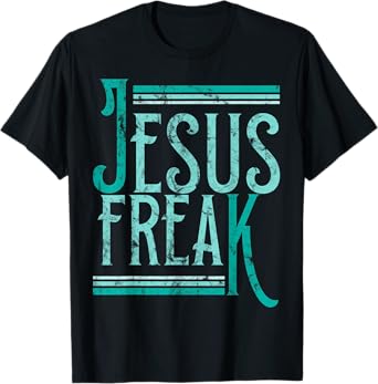 Christian Religious Bible Jesus Freak Distressed T-Shirt