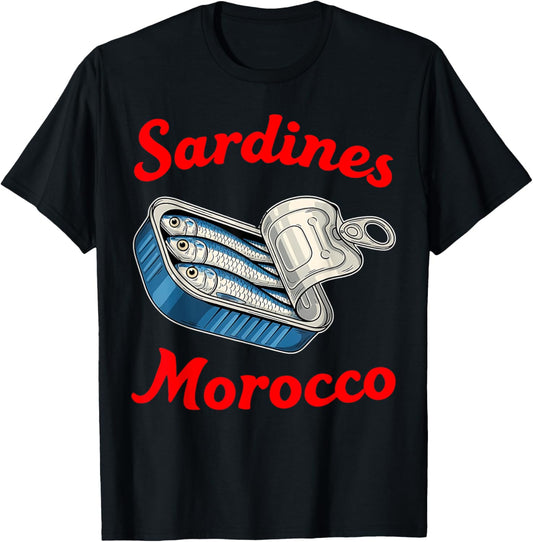 Vintage Canned Sardines Morocco Tinned Fish For Men Women T-Shirt