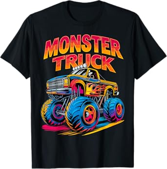 Monster Truck Retro Colorful T-Shirt