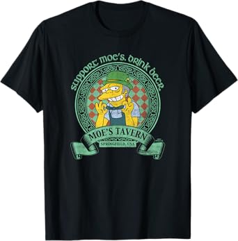 The Simpsons St. Patrick's Day Support Moe's, Drink Beer V2 T-Shirt