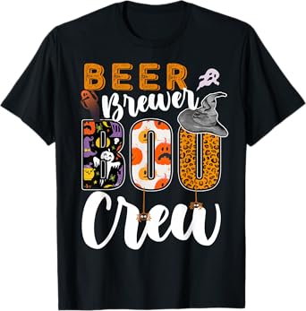 Beer Brewer Boo Crew Halloween Match Brewmaster T-Shirt