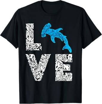 Sphyrna Hammerhead Shark Love Ocean Sea Life Fish T-Shirt