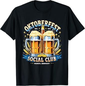 Oktoberfest Social Club Munich Beer Lovers Drinking Team T-Shirt