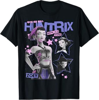 Kpop Demon Hunters Huntrix Zoey How It's Done Retro Poster T-Shirt