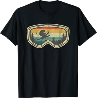 Ski Goggles Mountain Snow Skiing Retro Winter Vacation Gift T-Shirt