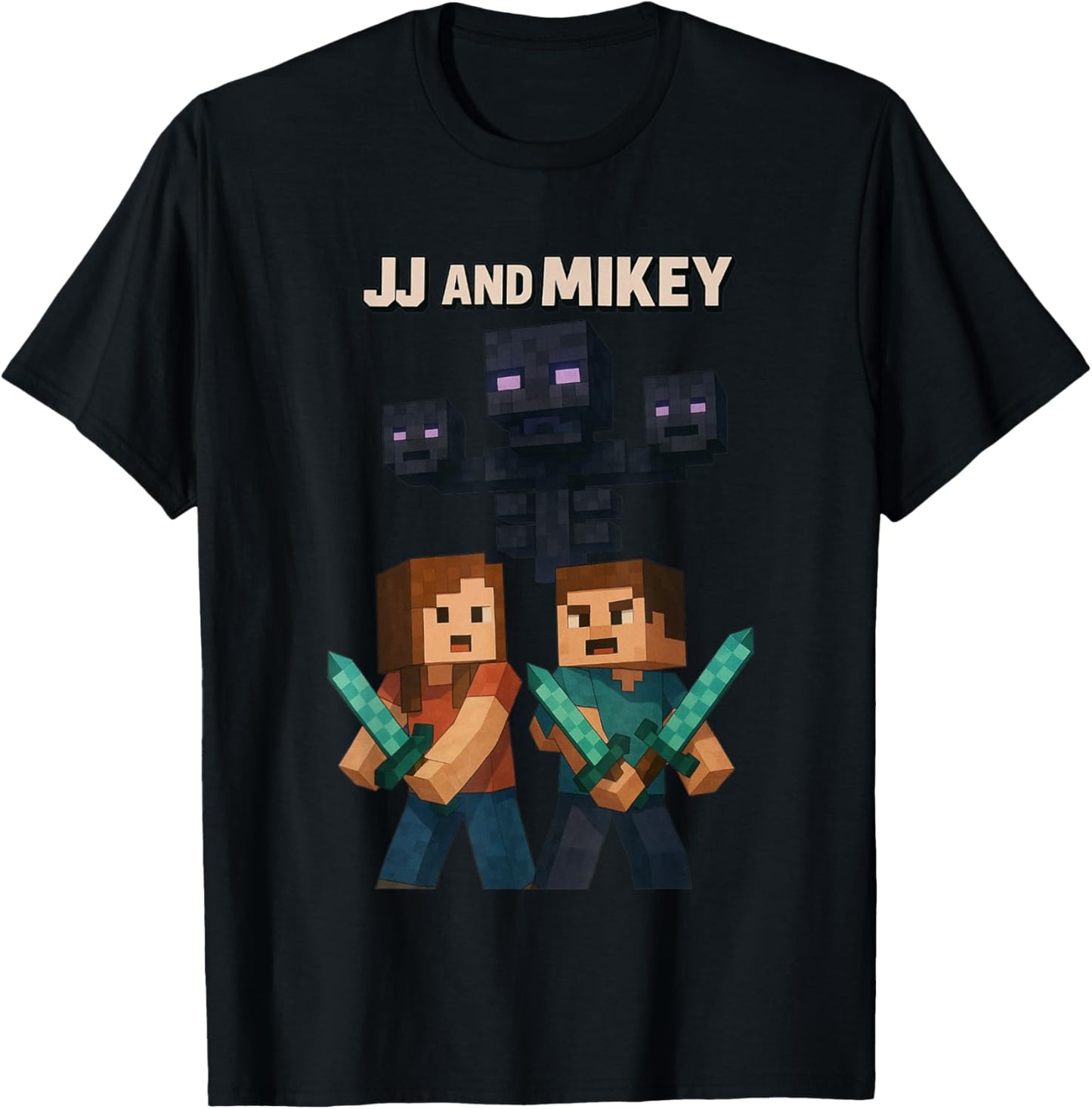 JJ and Mikey Vs Wither Storm T-Shirt