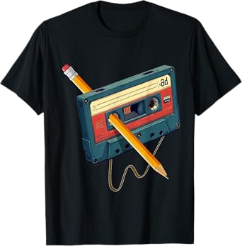 80s 90s Retro Party Costume Nostalgia Cassette T-Shirt
