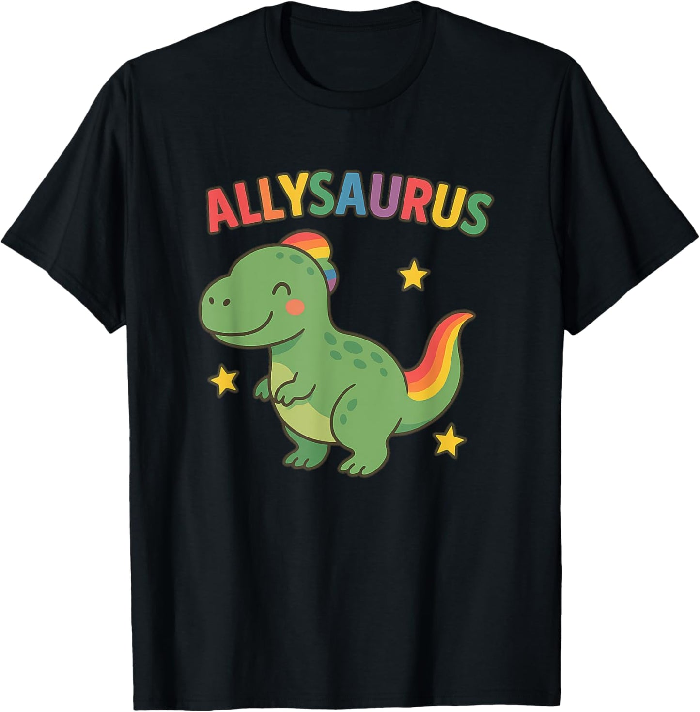 LGBT Ally Rainbow Flag Allysaurus T-Shirt