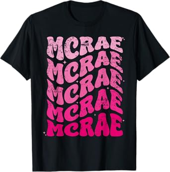 MCRAE Personalized Name I love MCRAE 70's Vintage T-Shirt