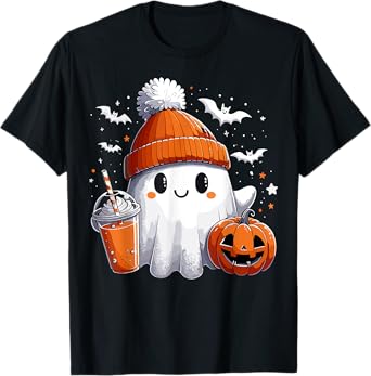 Ghost Drink Halloween Drink Pumpkin T-Shirt