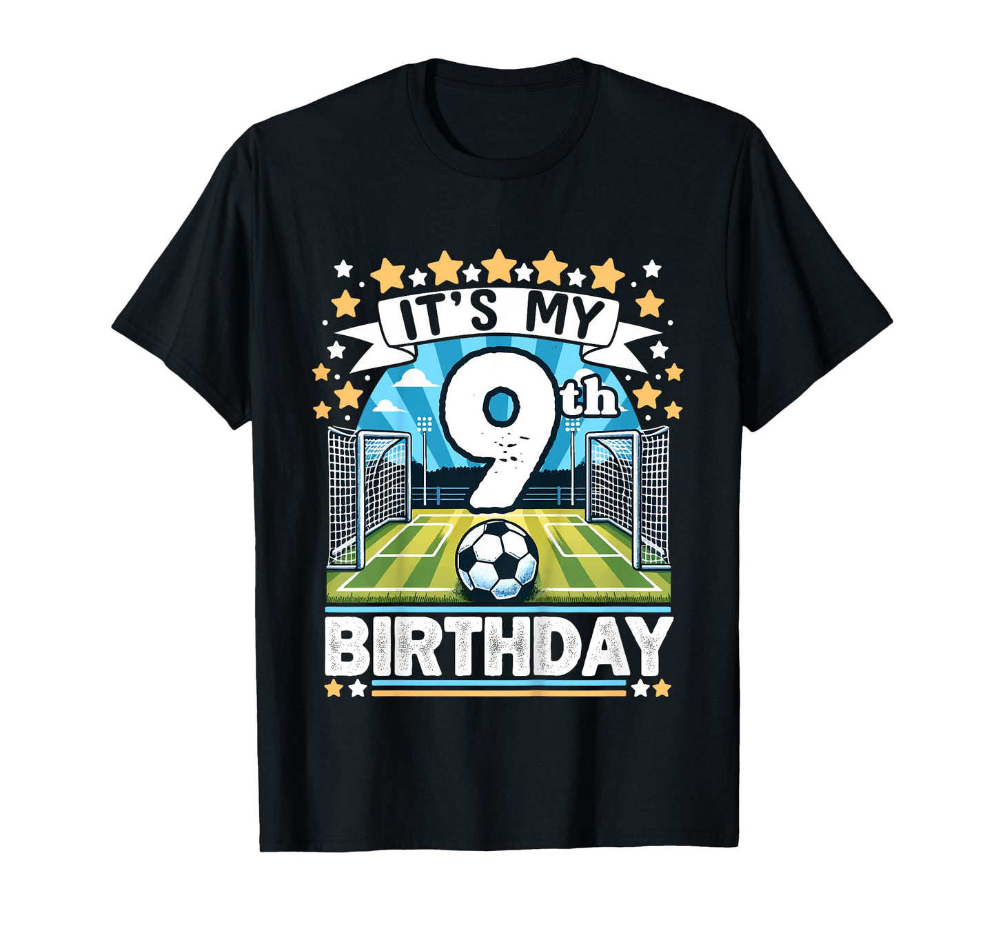Kids It's My 9th Birthday Soccer Football 9 Years Old Boy Player T-Shirt