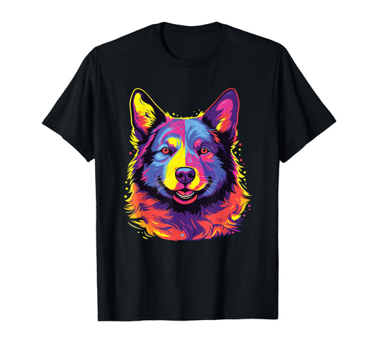 Watercolor Colorful Karelian Bear Dog Dogs T-Shirt