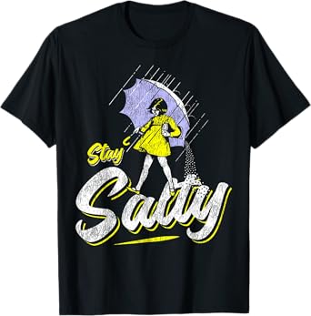 Vintage Salty Meme All These Flavors Girl holding Umbrella T-Shirt