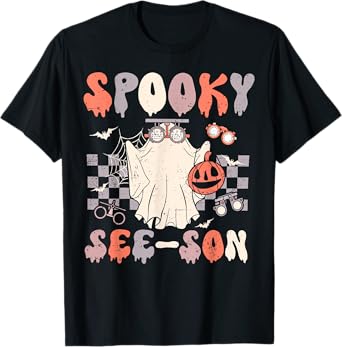 Retro Spooky See-son Optometrist Optometry Ghost Halloween T-Shirt