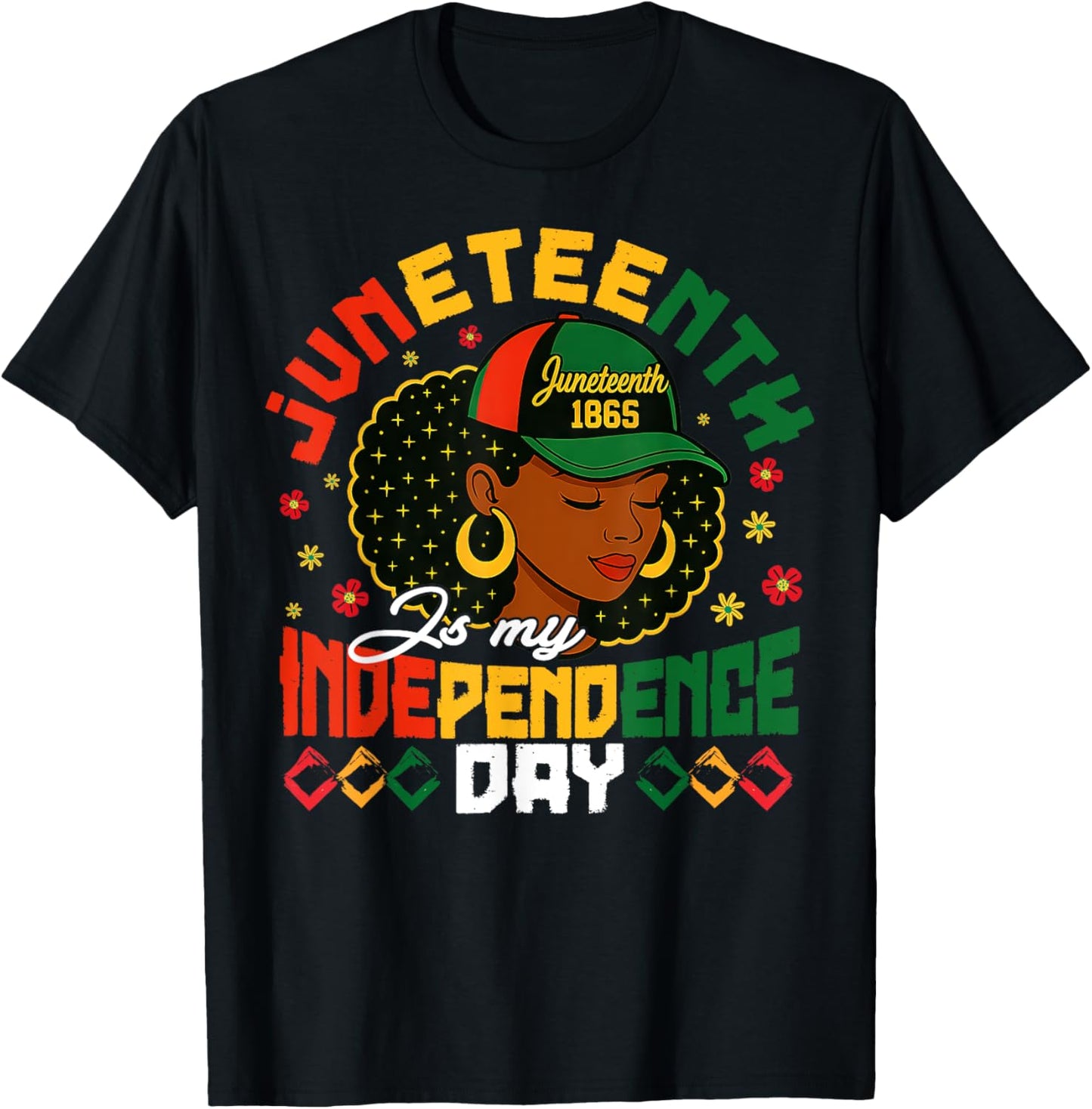 Juneteenth Retro Women Juneteenth Is My Independence Day T-Shirt
