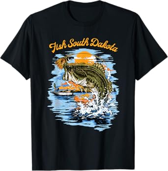 Largemouth Bass Fishing T-shirt | Fish South Dakota