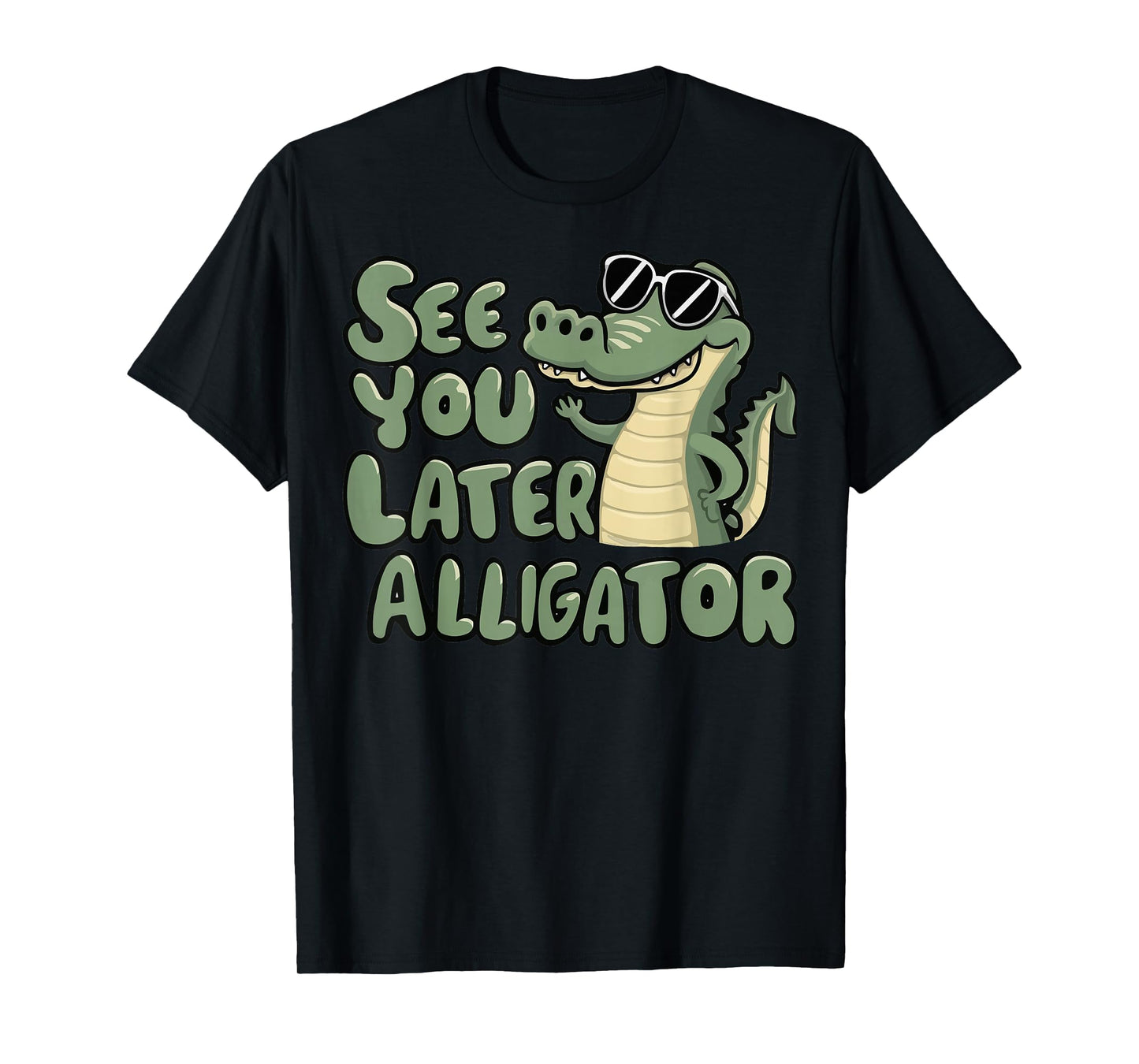 See You Later Alligator Swamp Crocodile Goodbye Reptile Kids T-Shirt