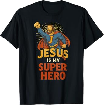 Jesus Is My Superhero Shirt for Christians Vintage T-Shirt