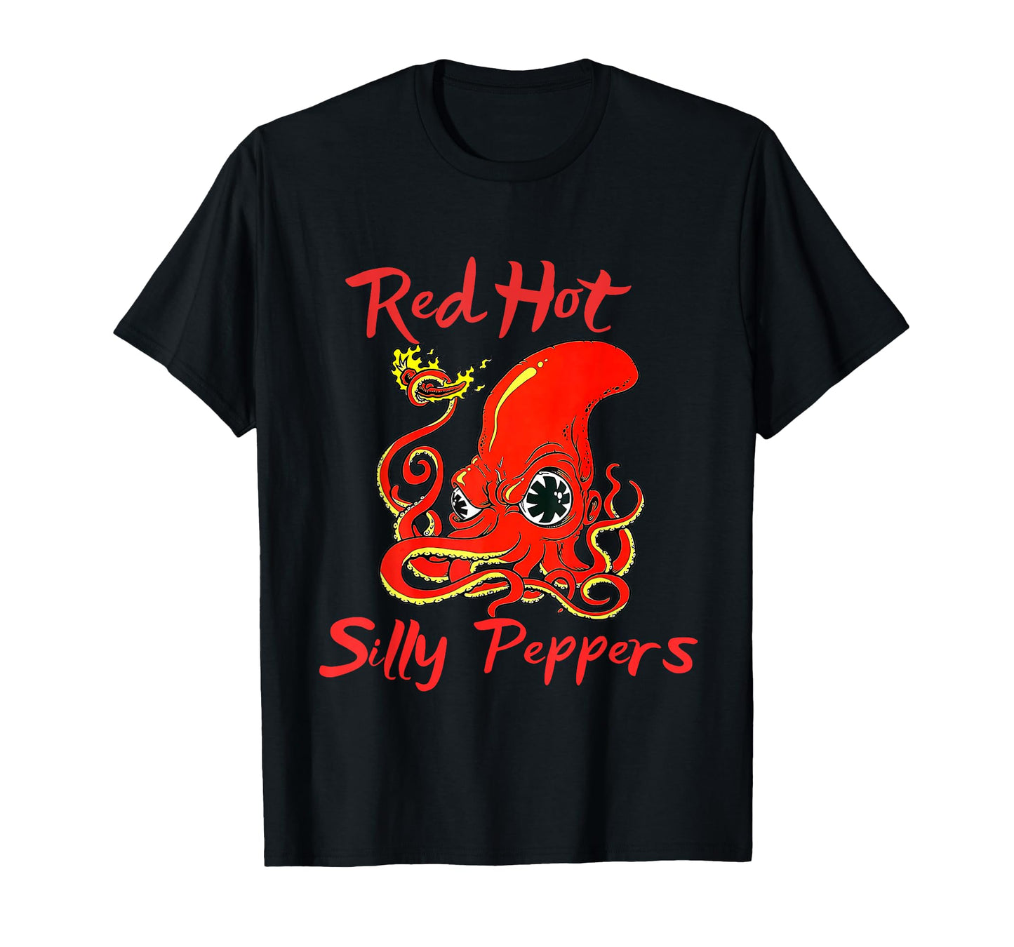 Octopus Chilli Tee Red Hot Silly Peppers Funny T-Shirt