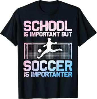 Funny Soccer Art for Boys Girls Men Women Gag Soccer Player T-Shirt