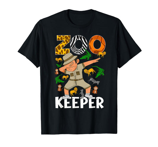 Zookeeper Dabbing Safari Animals Zoo Wildlife Lover T-Shirt