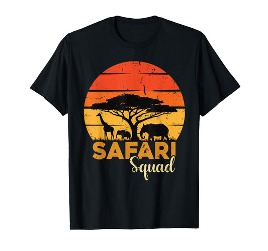 Safari Squad Safari Animals Wildlife Matching Family Zoo T-Shirt