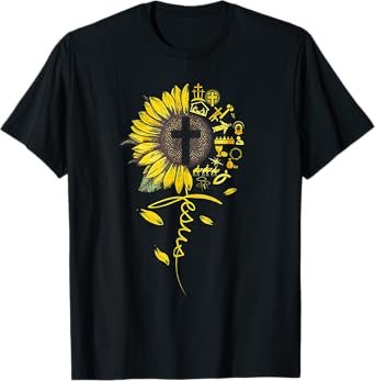 Jesus Sunflower TShirt - Funny Christian sunflowers Gift