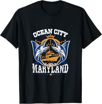Vintage Ocean City Maryland White Marlin Fishing T-Shirt