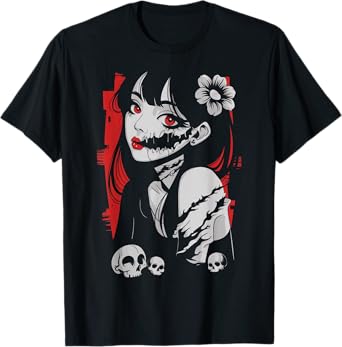 Horror Anime Manga Japan Kawaii Goth Gifts For Men Women Kid T-Shirt