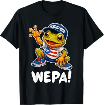 Wepa Coqui Puerto Rican Pride Funny Frog Boricua T-Shirt