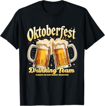 Oktoberfest Drinking Team Funny Beer Party Design T-Shirt