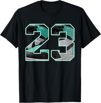 Number 23 Black Green Glow 3s Loser Lover Matching Tee T-Shirt