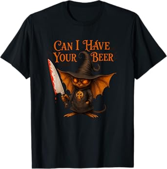 Can I Have Your Beer Funny Halloween Creepy Design daagath T-Shirt