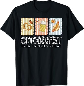 Oktoberfest Drinking Men Women German Beer Festival Funny T-Shirt