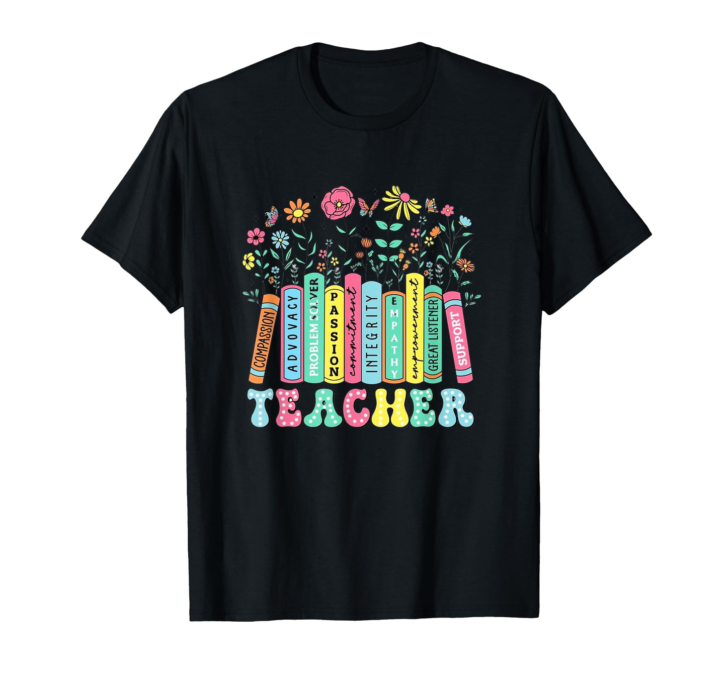 Back to School Cute Floral Teacher T-Shirt, Teacher Life T-Shirt