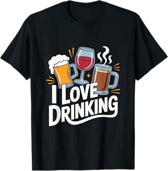 I Love Drinking Beer Wine Coffee Mug T-Shirt
