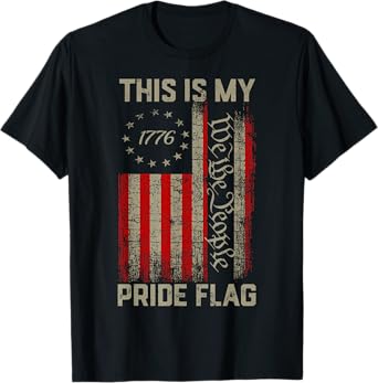This Is My Pride Flag USA American 4th of July Patriotic T-Shirt