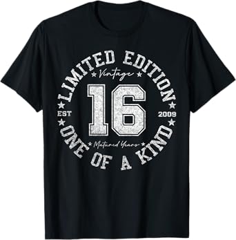 16 Year Old Gifts Vintage 2009 Limited Edition 16th Birthday T-Shirt