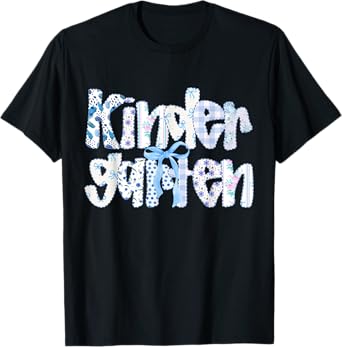 Preppy Kindergarten Teacher Team Bow Back to School Girls T-Shirt