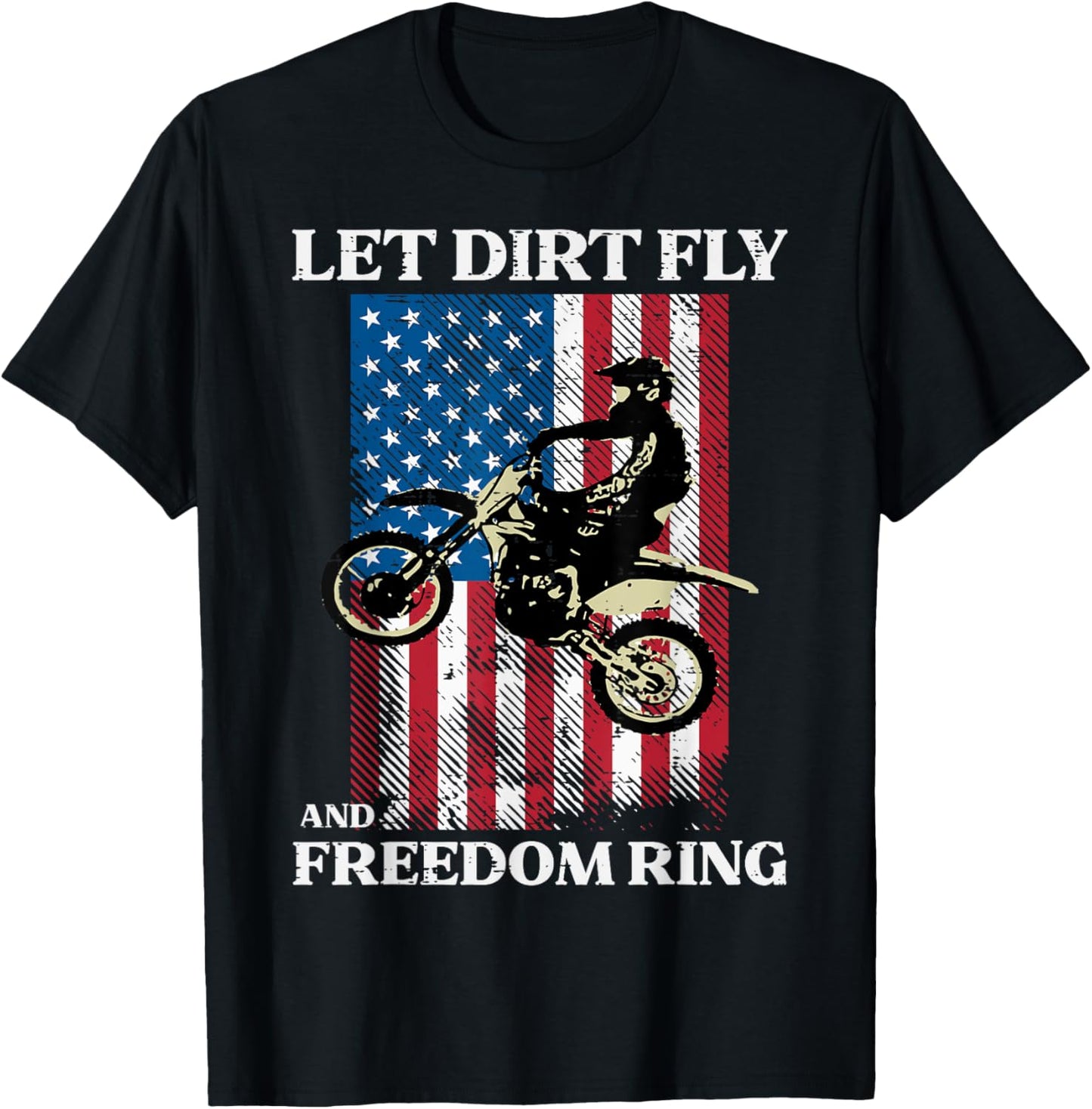4th Of July Dirt Bike Motocross America Biker Men Women Kids T-Shirt