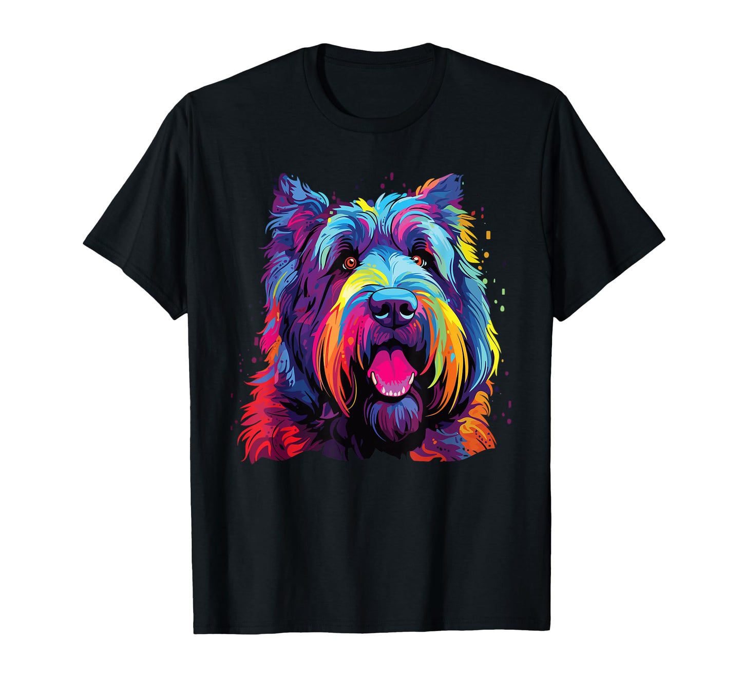 Watercolor Colorful Bouvier Des Flandres Dog Men Women Girls Kids T-Shirt