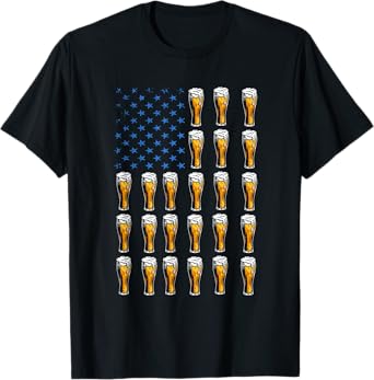 Craft Beer American Flag USA , 4th July Brewery T-Shirt
