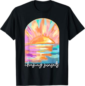 Chasing Sunsets Summer Vacation Hawaii Beach Funny Family T-Shirt