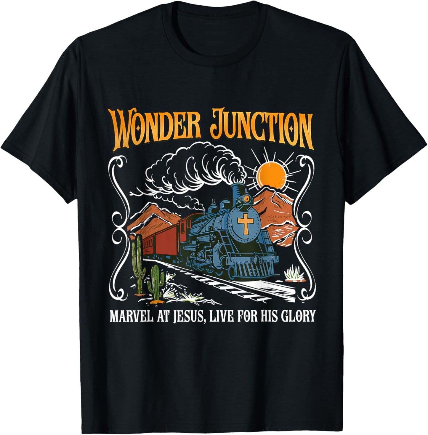 Wonder Junction Marvel At Jesus Christian Summer Bible Camp T-Shirt