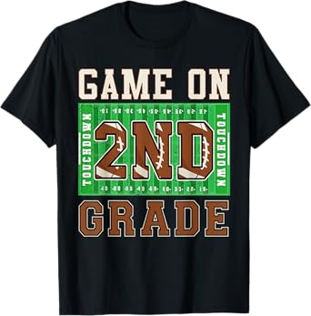 2nd Grade Boys Football Back to School Game On Second Grade T-Shirt