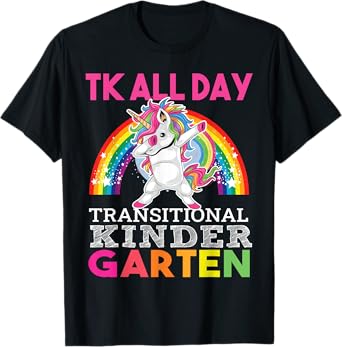 TK All Day Transitional Kindergarten Dabbing Unicorn T-Shirt
