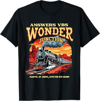 Answers VBS Wonder Junction Christian Train Theme Graphic T-Shirt
