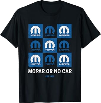 Mopar Or No Car Checkered T-Shirt