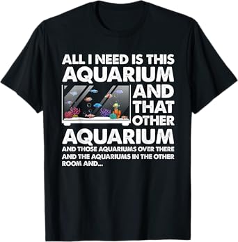 Cool Aquarium Art For Men Women Kids Aquarist Aquarium Lover T-Shirt