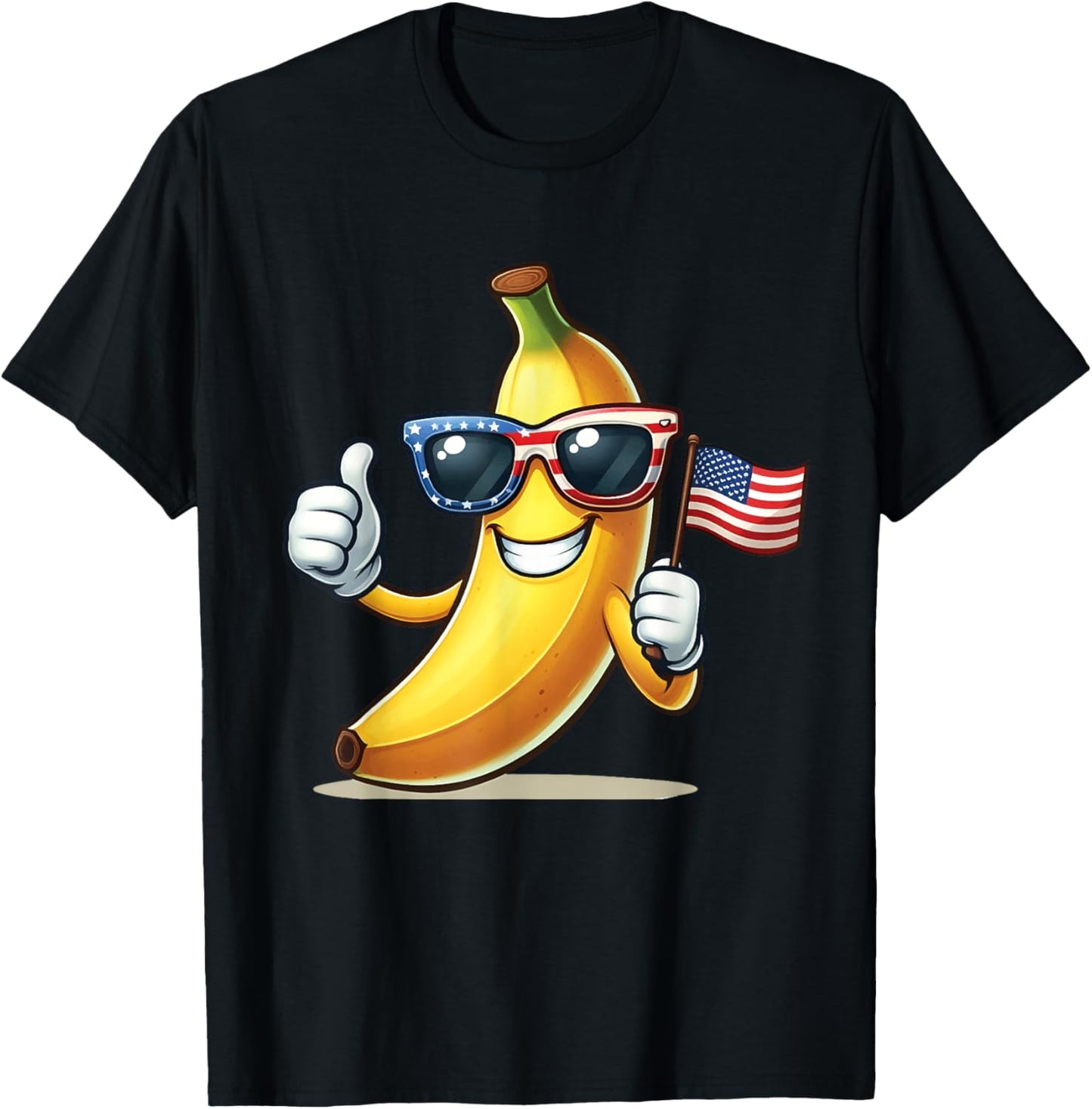 Patriotic Banana 4th Of July American Flag USA Sunglasses T-Shirt